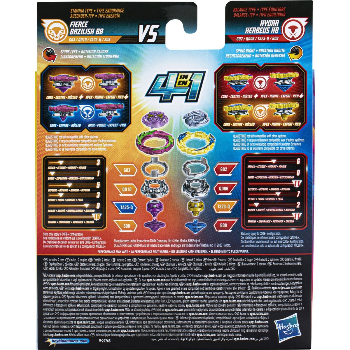 HASBRO Pack Dual Burst Qualdrike Beyblade 