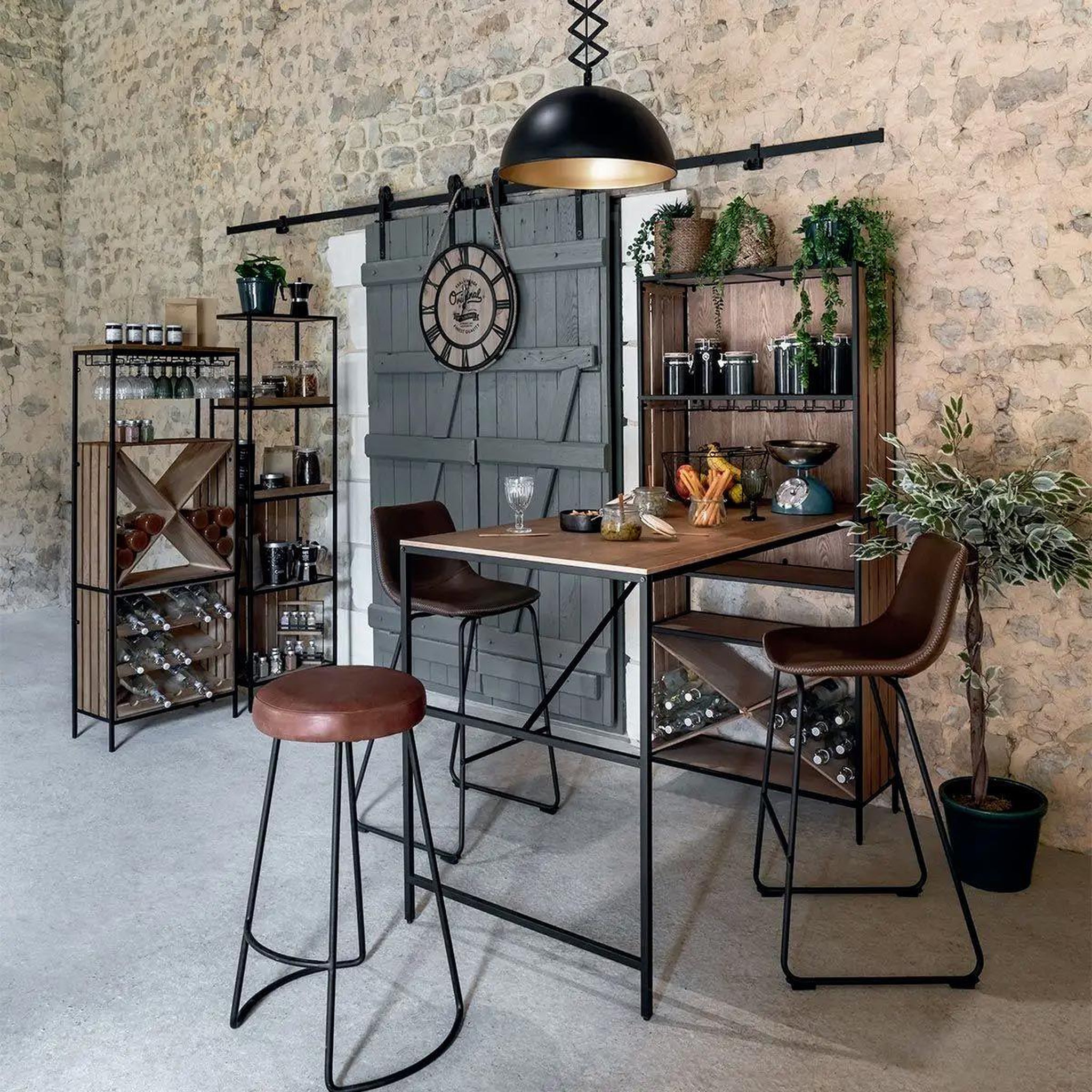 Voir la diapositive 5 : ATMOSPHERA Table de bar & buffet design  bakos  180cm naturel