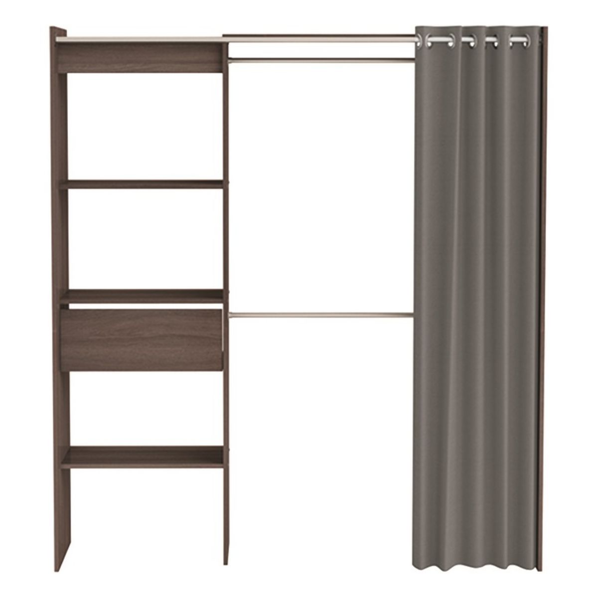 Kit dressing extensible CARGO,1 tiroir, L114-168xH187cm+ rideau