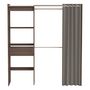 Voir la diapositive 2 : Kit dressing extensible CARGO,1 tiroir, L114-168xH187cm+ rideau
