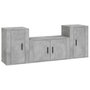 Voir la diapositive 2 : VIDAXL Ensemble de meubles TV 3 pcs Gris beton Bois d'ingenierie