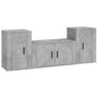 Voir la diapositive 2 : VIDAXL Ensemble de meubles TV 3 pcs Gris beton Bois d'ingenierie