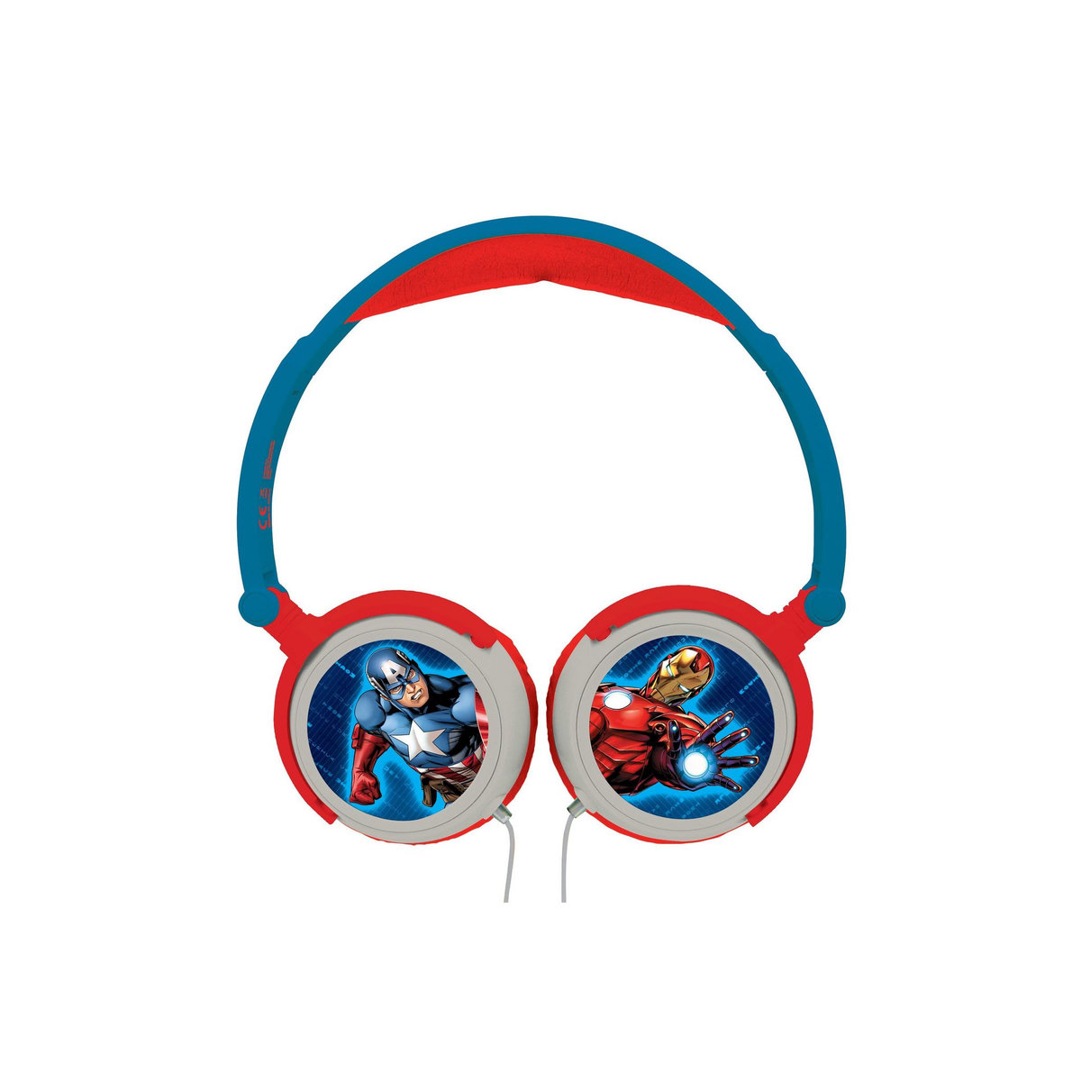 Lexibook Casque stéréo filaire pliable Avengers avec limitation de volume d'écoute