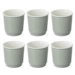 SECRET DE GOURMET Lot de 6 Tasses à Café  Nature  9cl Menthe