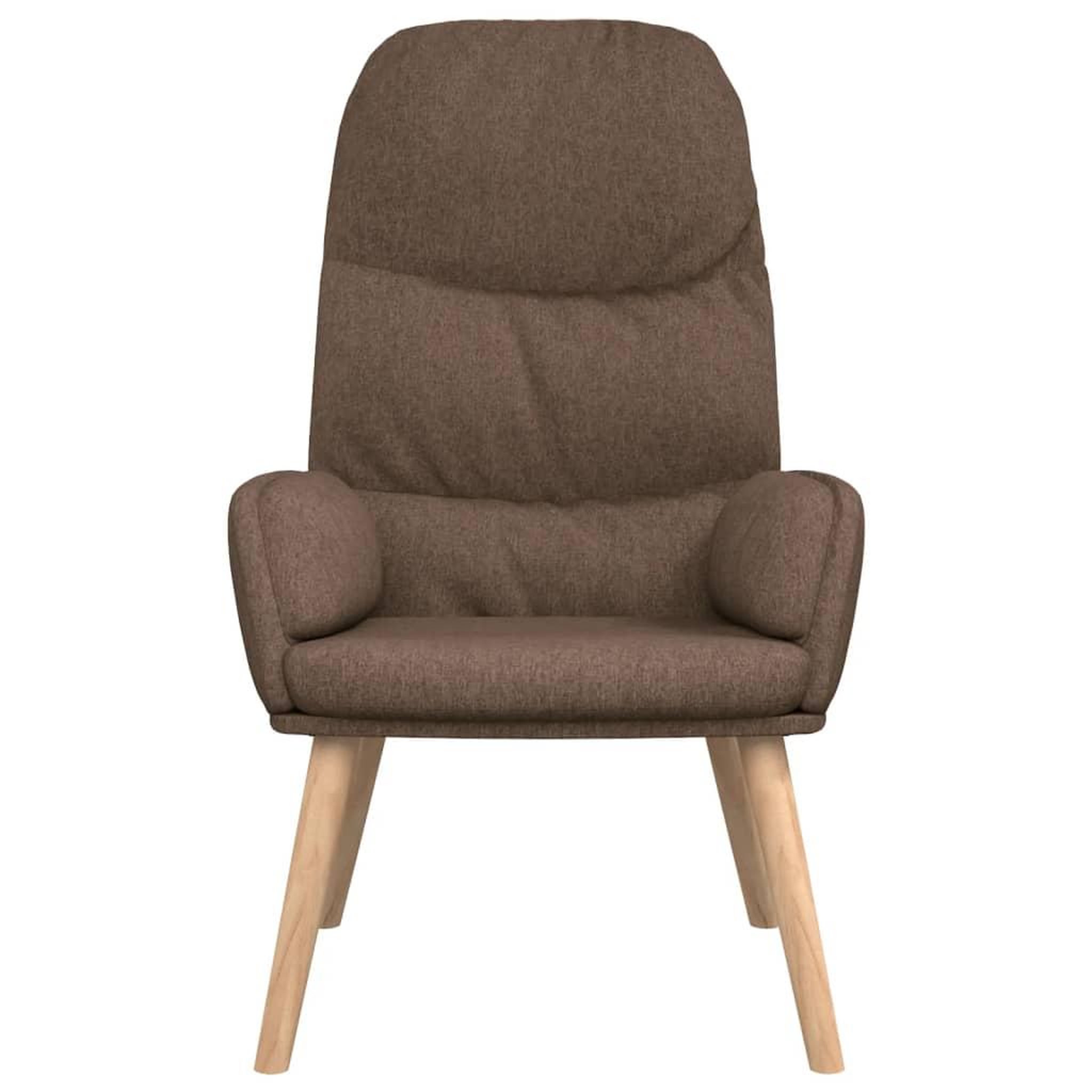 Voir la diapositive 3 : VIDAXL Chaise de relaxation Taupe Tissu