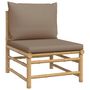 Voir la diapositive 5 : VIDAXL Salon de jardin 6 pcs avec coussins taupe bambou