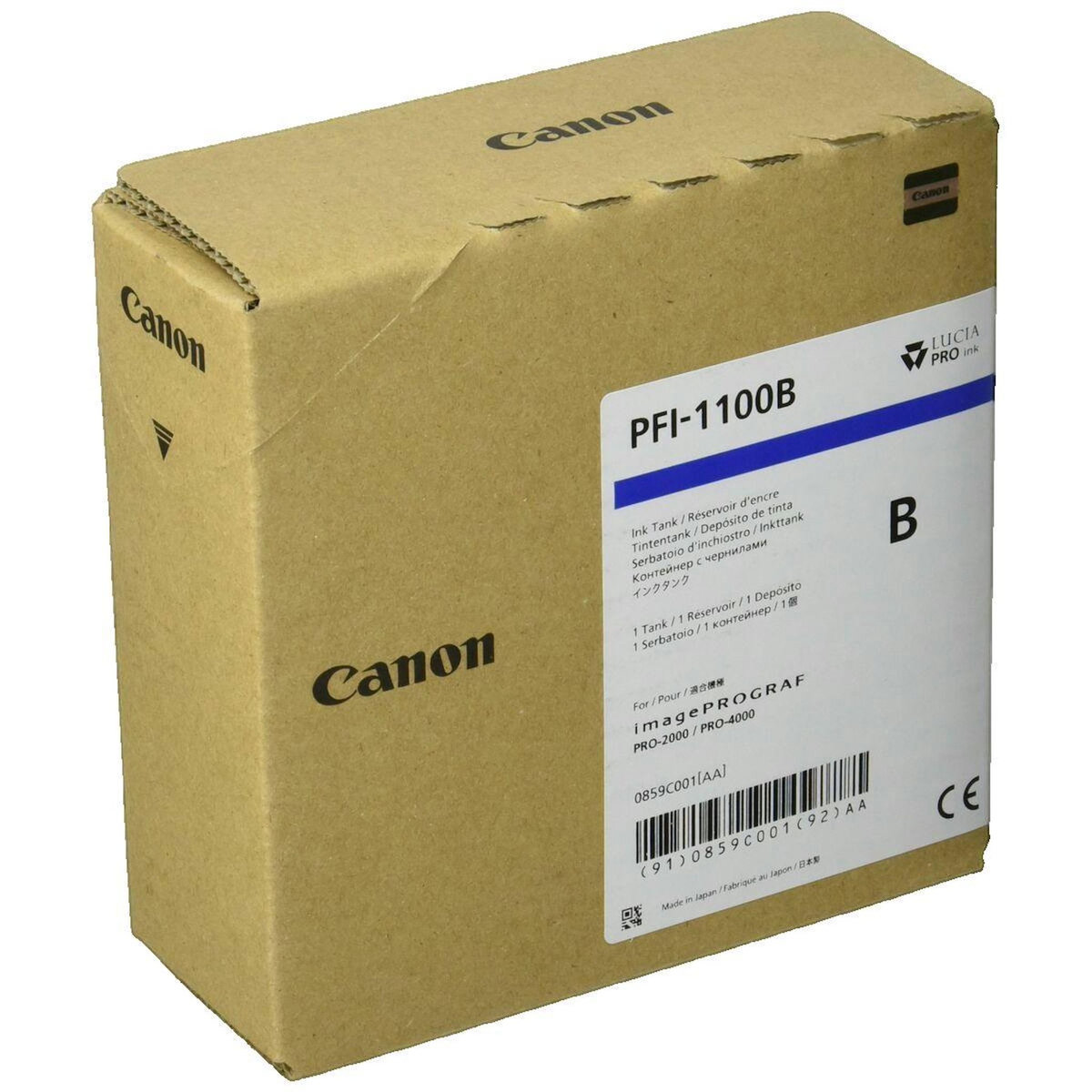 Canon Cartouche d'encre Canon PFI-1100 B - Bleu - Originale pour imagePROGRAF