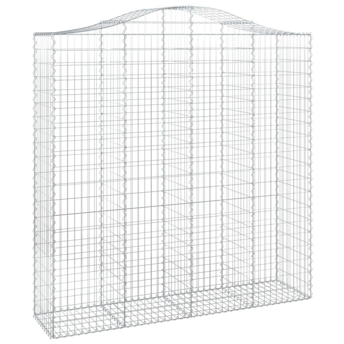 VIDAXL Paniers a gabions arques 4 pcs 200x50x200/220 cm Fer galvanise