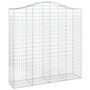 Voir la diapositive 3 : VIDAXL Paniers a gabions arques 4 pcs 200x50x200/220 cm Fer galvanise