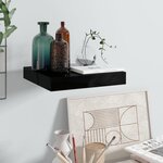 VIDAXL Etagere murale flottante Noir brillant 23x23,5x3,8 cm MDF