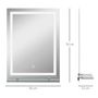 Voir la diapositive 3 : KLEANKIN Miroir lumineux LED 20 W interrupteur tactile étagère intégrée 50L x 12l x 70H cm