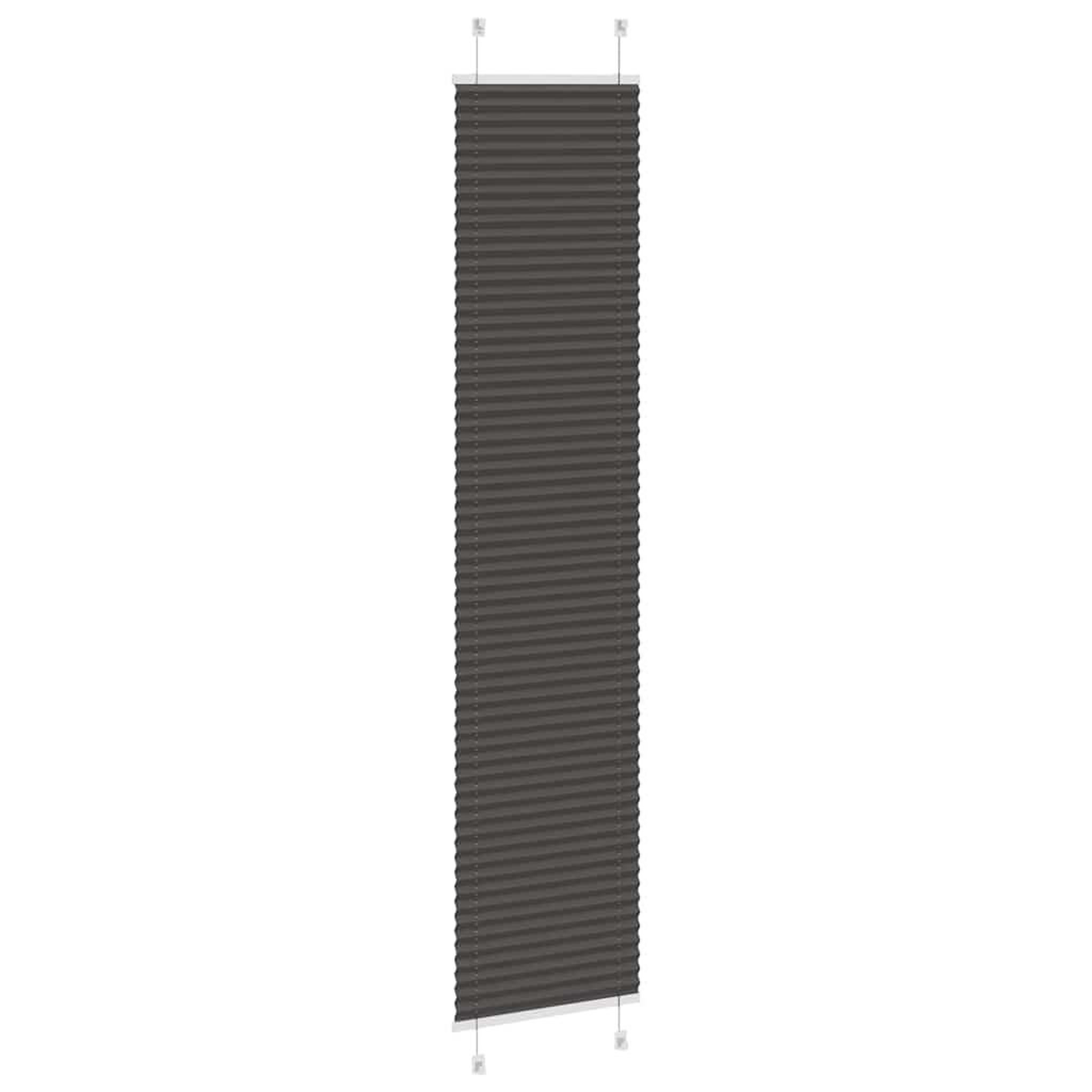 Voir la diapositive 4 : VIDAXL Store plisse noir 40x200 cm largeur du tissu 39,4 cm polyester