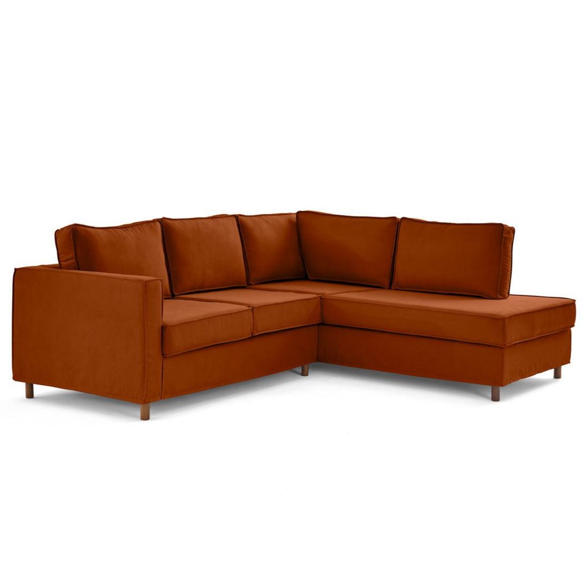 LISA DESIGN Jake - canapé déhoussable d'angle droit 5 places en tissu