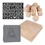 Artemio Cubes en bois Alphabet à faire soi-même - 6 cm