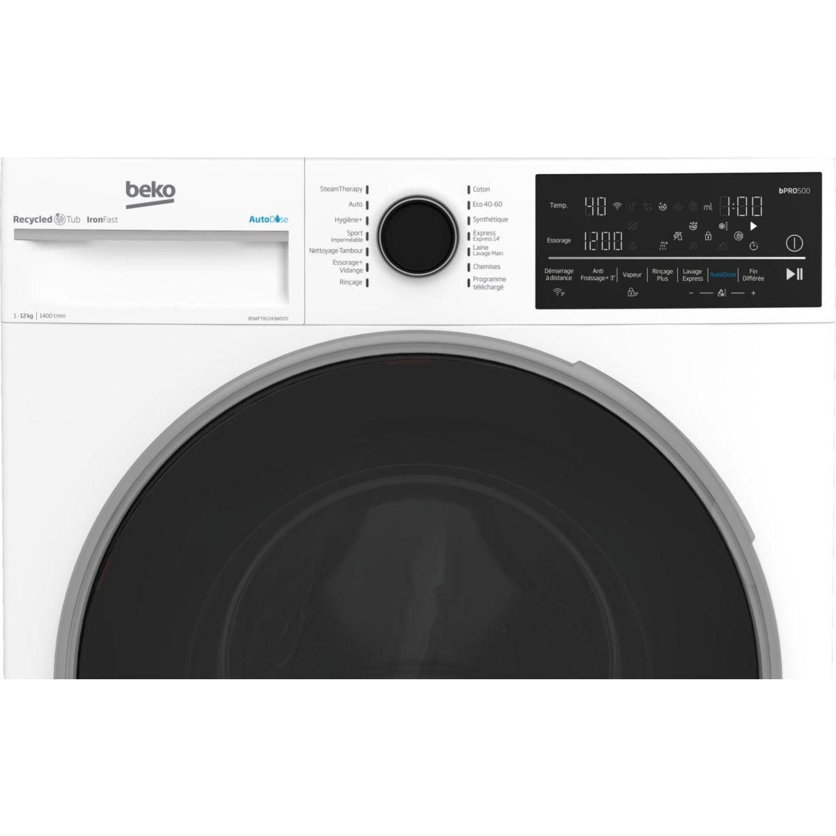 Beko Lave linge hublot B5WFT81243WDOS