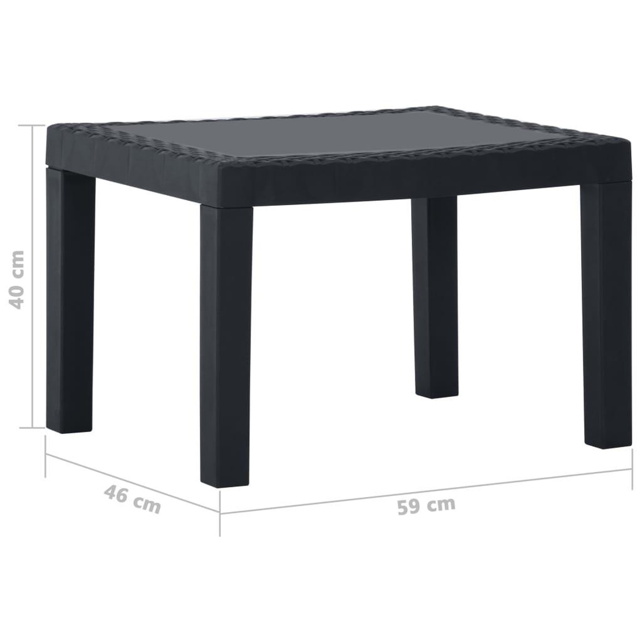 Voir la diapositive 6 : VIDAXL Salon de jardin 3 pcs avec coussins Plastique Gris