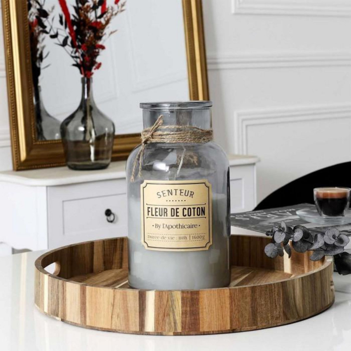 Paris Prix Bougie Parfumée Déco  Apothicaire  1600g Fleur de Coton