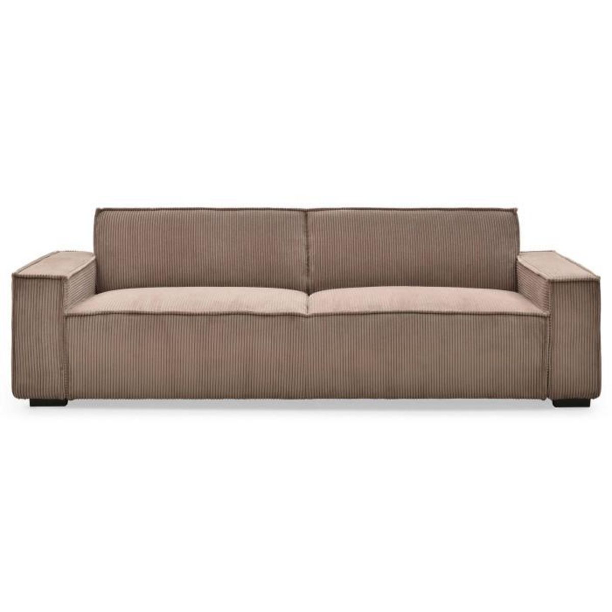 Paris Prix Canapé Convertible 3 Places Velours  Dudley  230cm Taupe