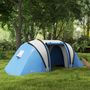Voir la diapositive 2 : OUTSUNNY Tente de camping familiale 4-5 pers. 2 chambres 3 fenêtres sac bleu