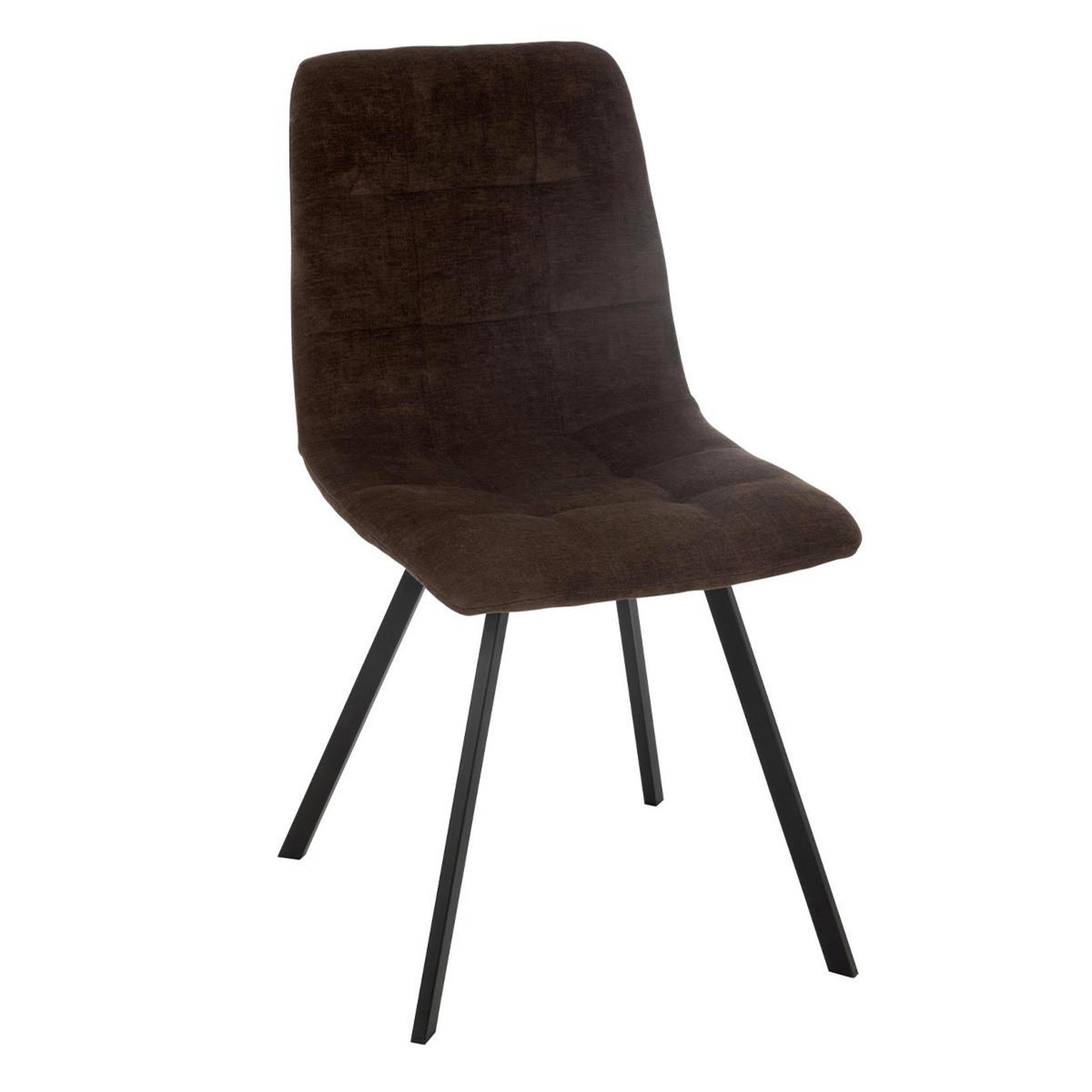 J-LINE Chaise matelassée  clark  85cm marron
