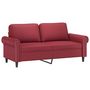 Voir la diapositive 4 : VIDAXL Ensemble de canapes 3 pcs et coussins rouge bordeaux similicuir