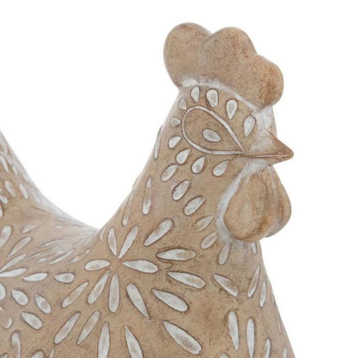 ATMOSPHERA Statuette Poule Déco  Linda  12cm Beige