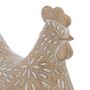 Voir la diapositive 2 : ATMOSPHERA Statuette Poule Déco  Linda  12cm Beige
