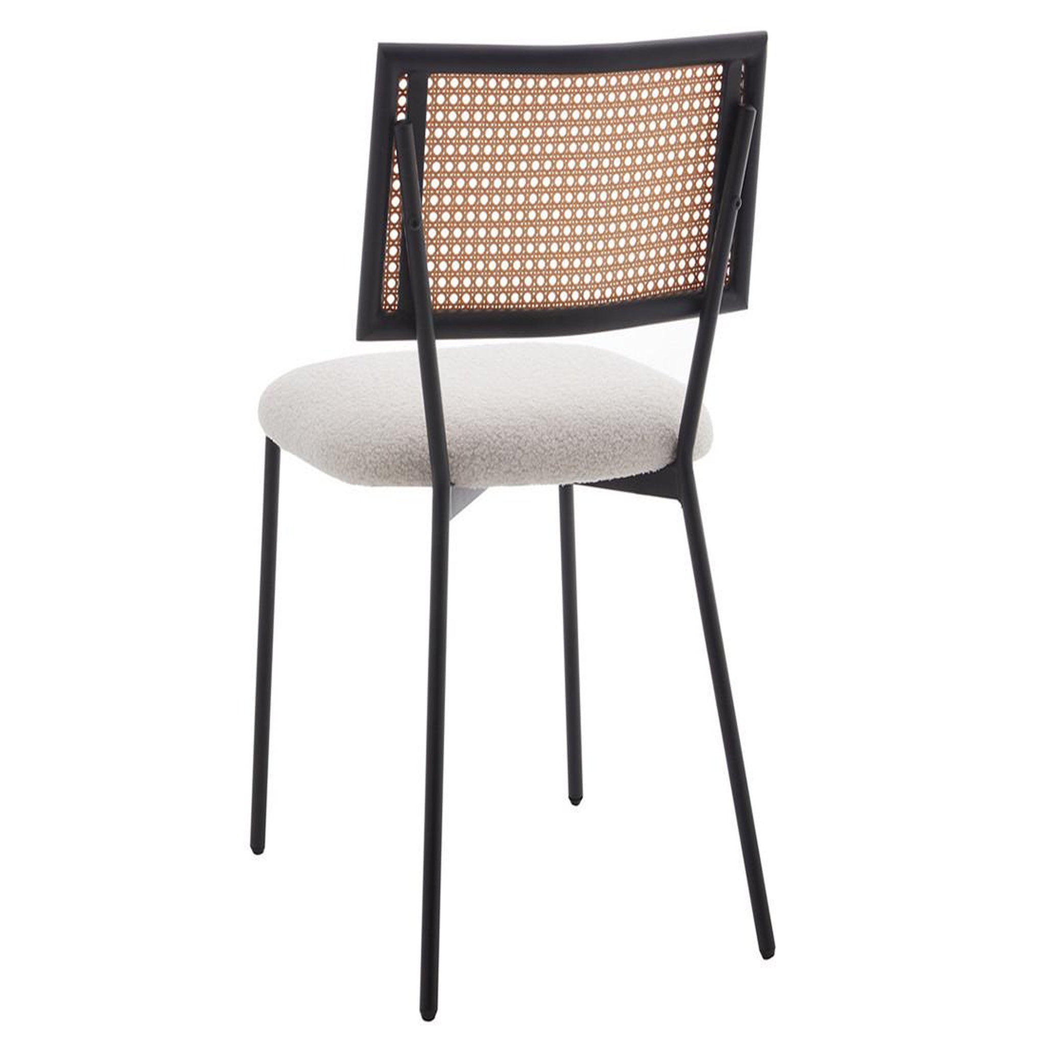 Voir la diapositive 4 : LISA DESIGN Luciano - lot de 4 chaises - en tissu bouclette - beige