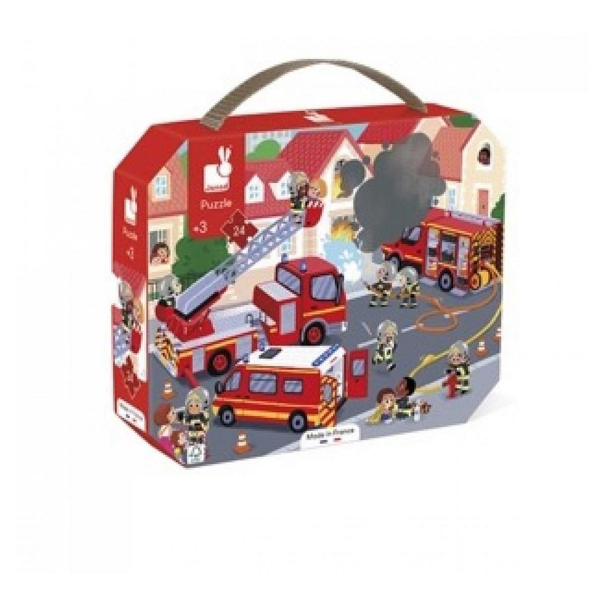 Juratoys-Janod puzzle pompiers vingt quatre pieces
