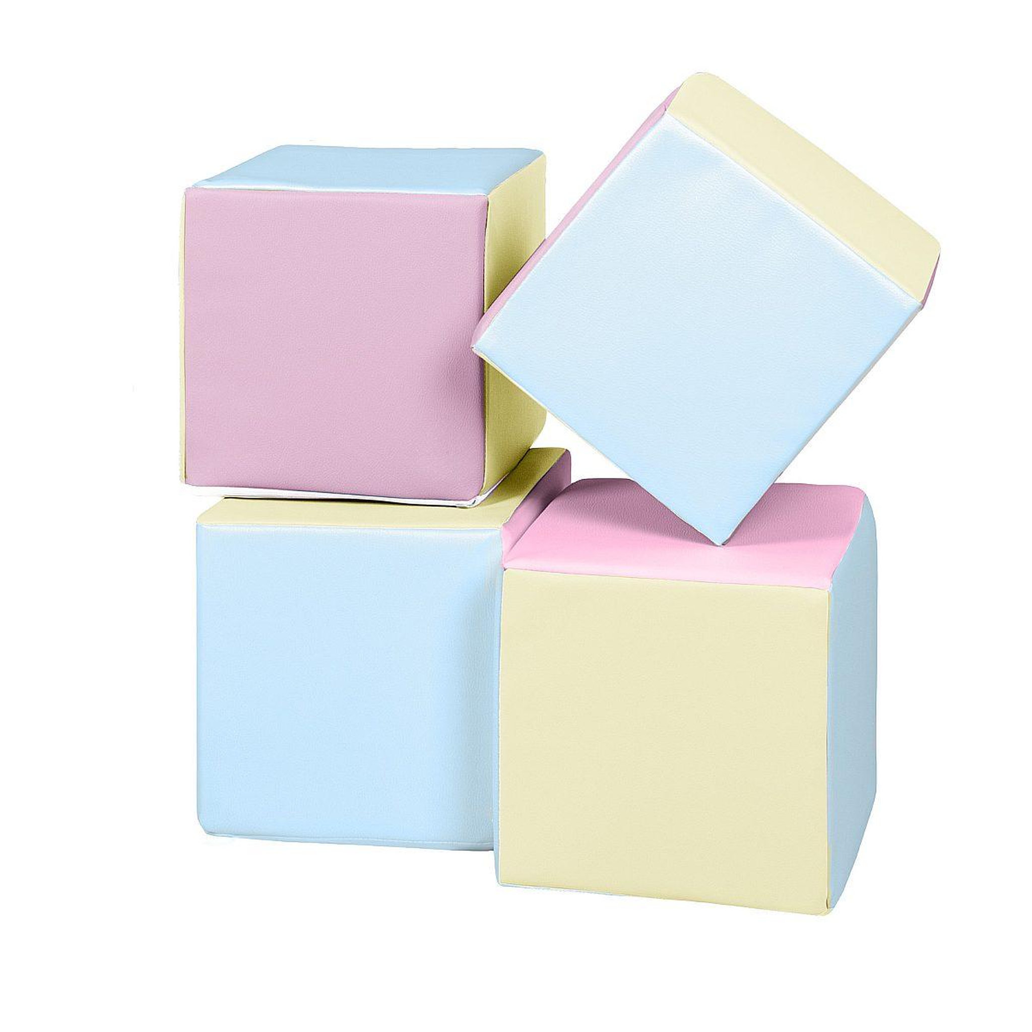 VELINDA Lot cubes xxl mousse 4 pcs rose, bleu, jaune