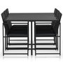 Voir la diapositive 2 : VIDAXL Ensemble a manger d'exterieur 7pcs coussins resine tressee noir