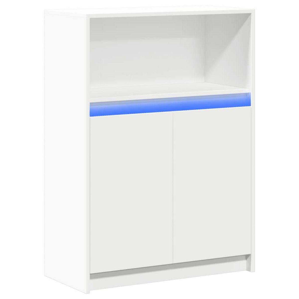 VIDAXL Buffet avec LED blanc 72x34x100 cm bois d'ingenierie