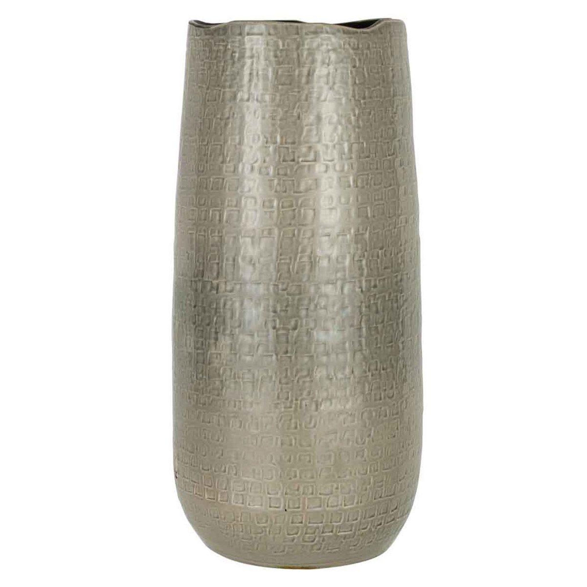 J-LINE Vase en Céramique Design  Yuella  50cm Gris Clair