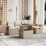 Voir la diapositive 1 : VIDAXL Salon de jardin avec coussins 6 pcs beige resine tressee