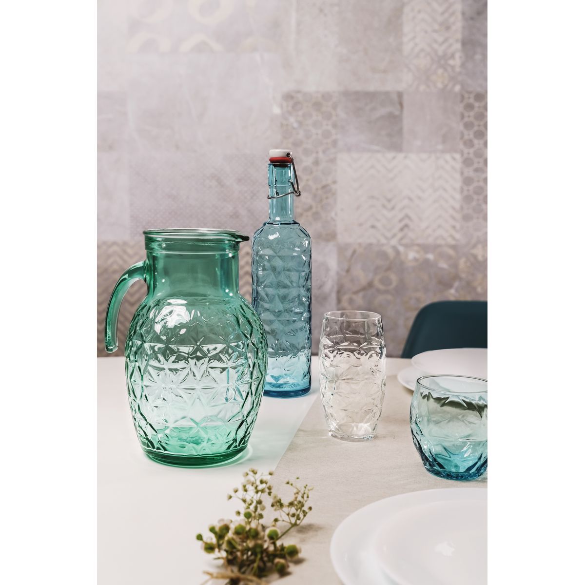 Set de 6 verres bleu COOL 40 cl 