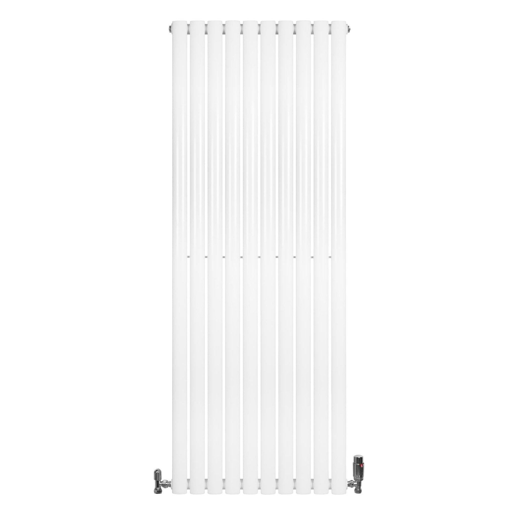 Voir la diapositive 2 : MONSTERSHOP Radiateur à colonnes ovales & vannes, 1 panneau - 1600 x 600 mm