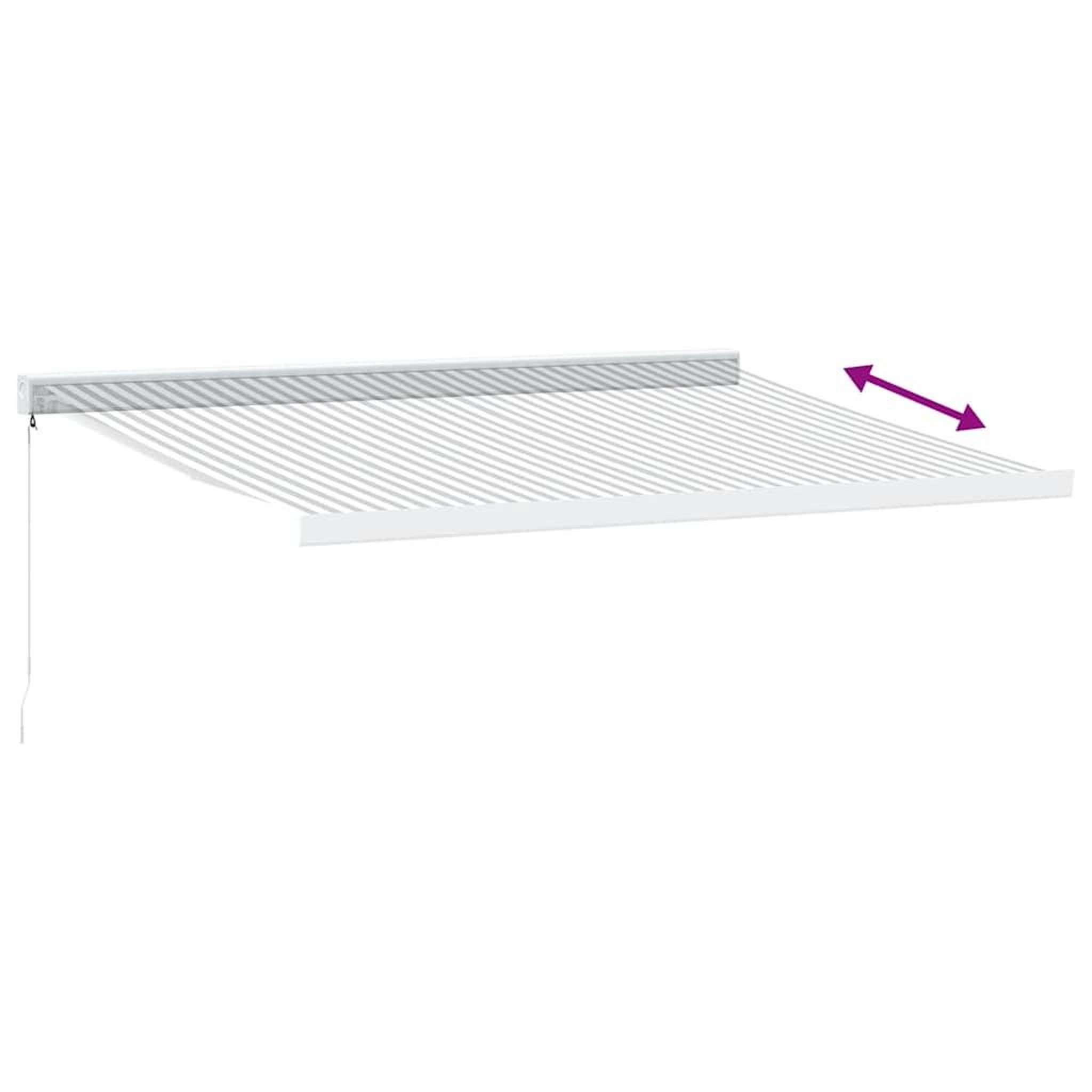 Voir la diapositive 5 : VIDAXL Auvent retractable anthracite et blanc 4x3 m tissu et aluminium