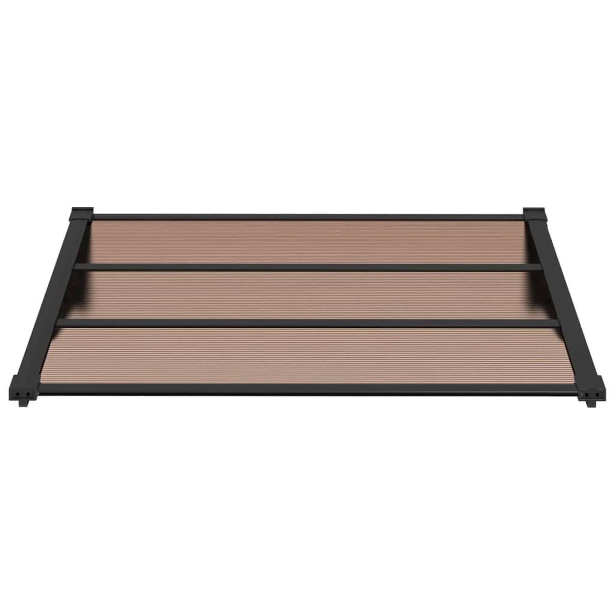 Voir la diapositive 3 : VIDAXL Auvent de porte Noir 122x90 cm Polycarbonate