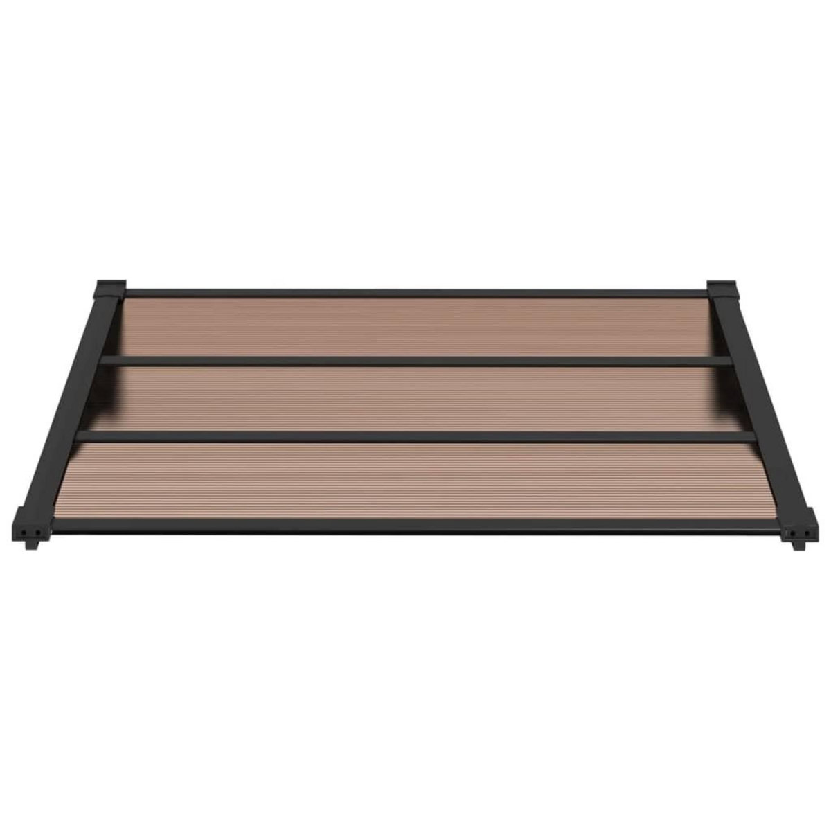 VIDAXL Auvent de porte Noir 122x90 cm Polycarbonate