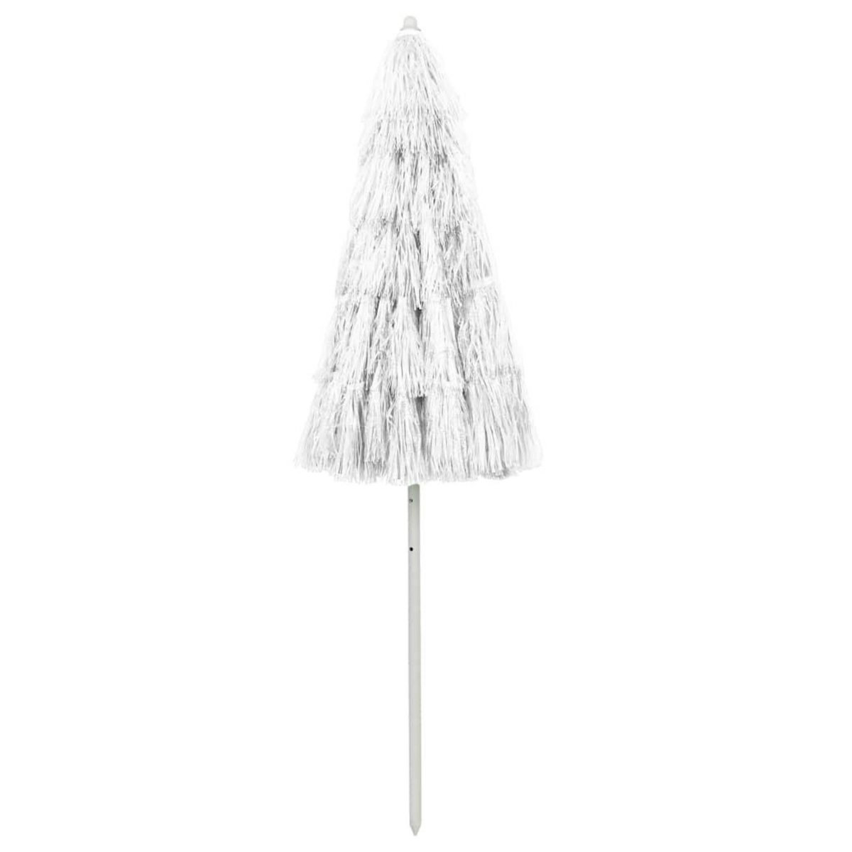 VIDAXL Parasol de plage Hawaii blanc 240 cm