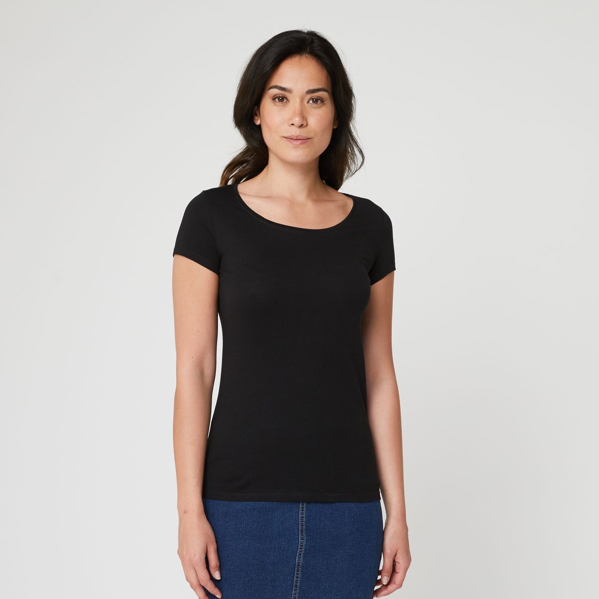 INEXTENSO T-shirt manches courtes noir femme