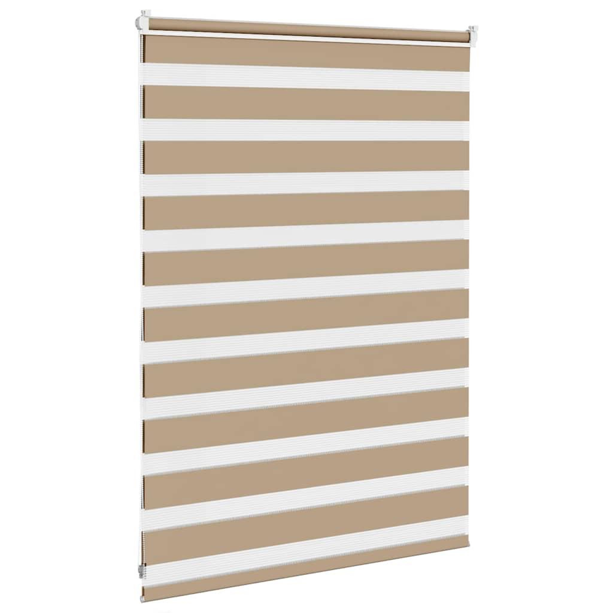 Voir la diapositive 4 : VIDAXL Store zebre marron sable largeur du tissu 95,9 cm polyester