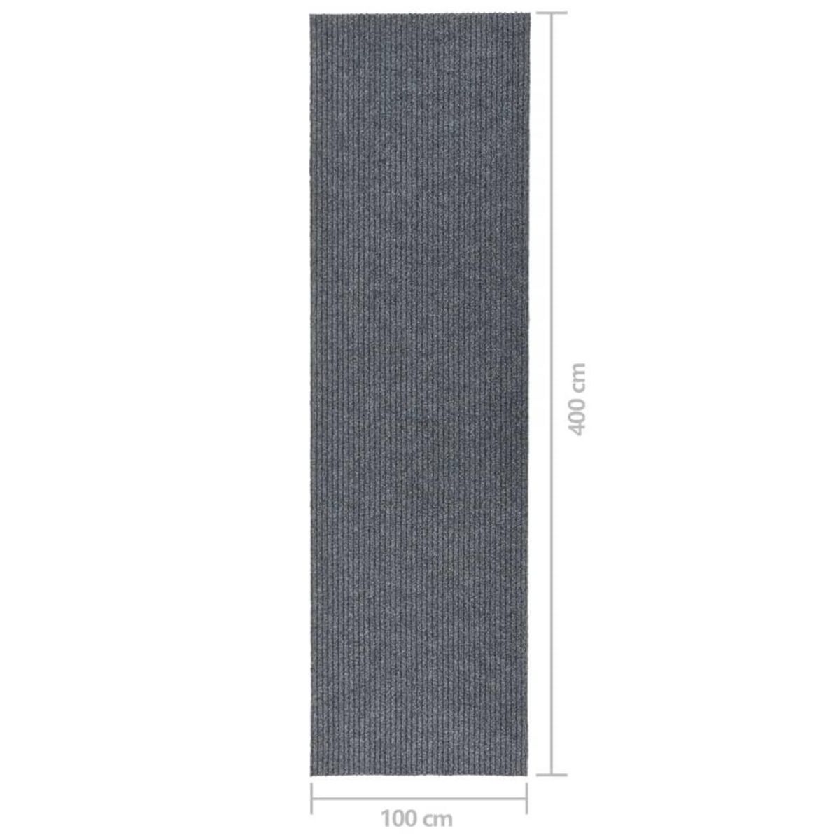 VIDAXL Tapis 100x400 cm Gris