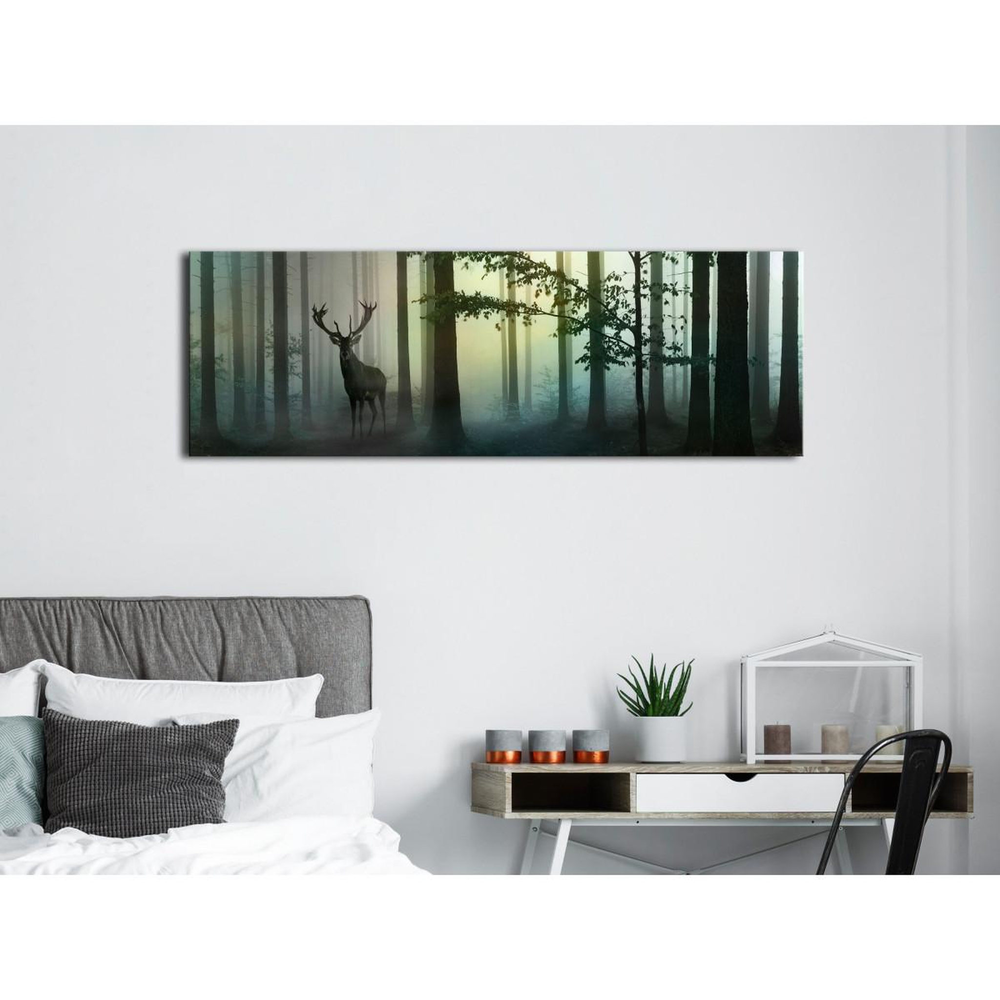 Voir la diapositive 2 : Paris Prix Tableau Imprimé  Morning Narrow Green