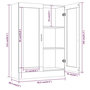 Voir la diapositive 6 : VIDAXL Armoire a vitrine Chene fume 82,5x30,5x115 cm Bois d'ingenierie