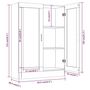 Voir la diapositive 6 : VIDAXL Armoire a vitrine Chene fume 82,5x30,5x115 cm Bois d'ingenierie
