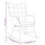 Voir la diapositive 6 : VIDAXL Chaise a bascule avec tabouret Jaune moutarde Tissu
