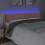 Voir la diapositive 4 : VIDAXL Tete de lit a LED Rose 203x16x78/88 cm Velours