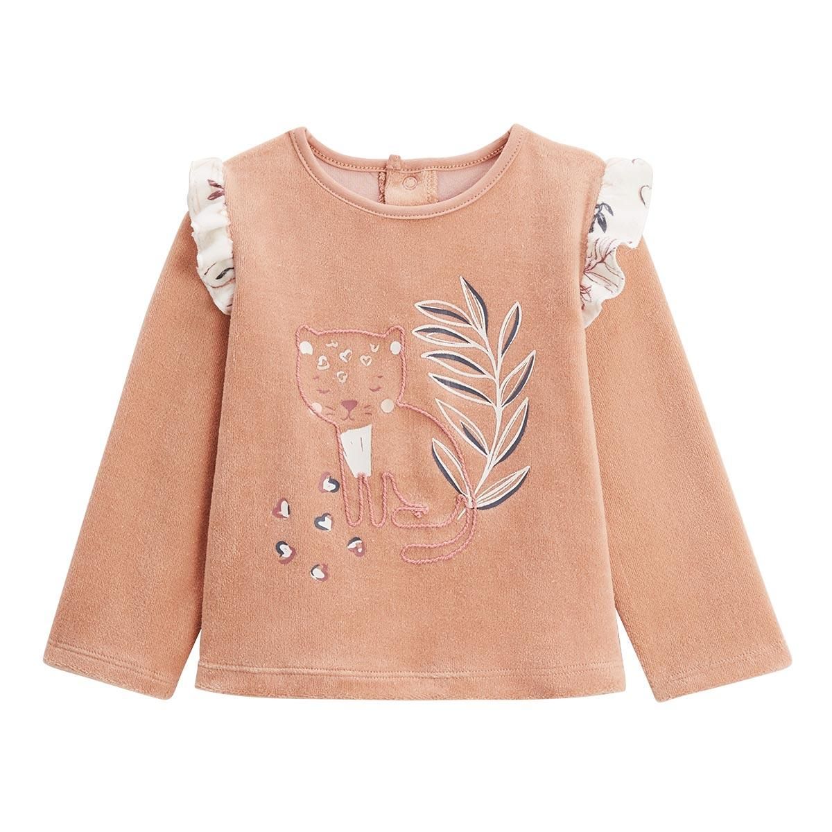 Petit Béguin Pyjama enfant 2 pièces en velours Matcha