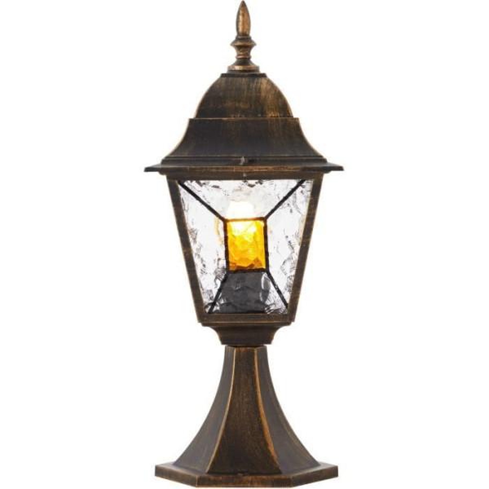 BRILLIANT Borne extérieure JANEL - BRILLIANT - noir doré - métal/verre - E27 max 60W - IP44